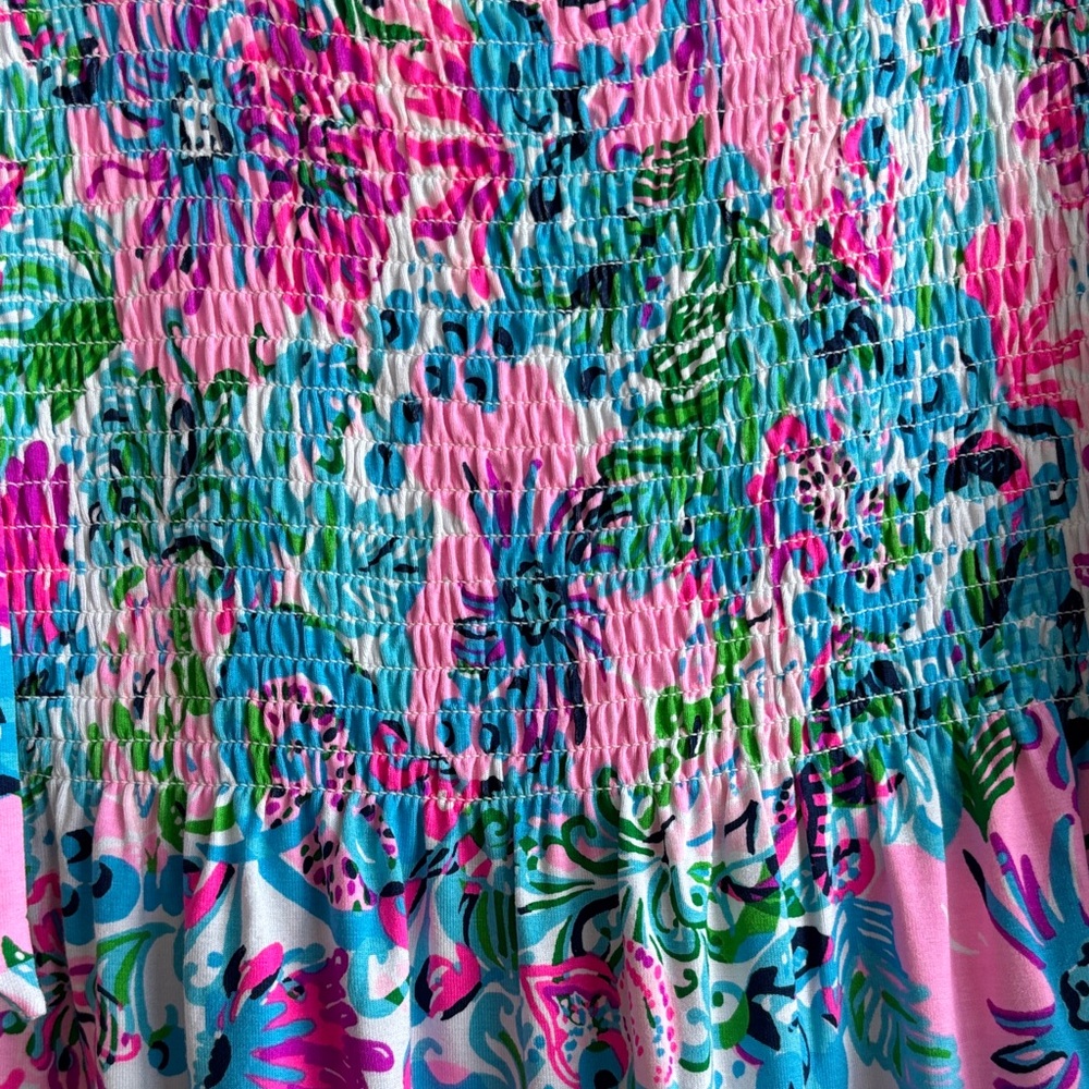 ‼️Sold‼️Lilly Pulitzer kailua smocked dress paradise petals - Picture 5 of 11